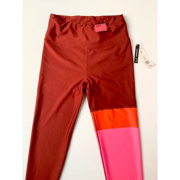 Nanette Lepore Red Pink Orange Compression Leggings Women's Large NWT MSRP:$58 - Picture 6 of 10